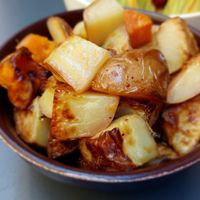 Batate e patate al forno at Botanica Lab in Bologna