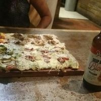 Four pizzas in one! at Veggie Pizza - Miraflores  in Lima