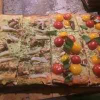 Cordillera Blanca and Original varieties done "vegan style" with avocado "cheese". Looks better than it tastes.  at Veggie Pizza - Miraflores  in Lima