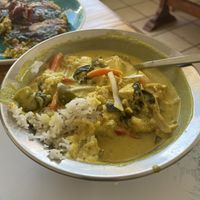 Coconut curryy  at The Red Dot Vegetarian Kitchen in Frazier Park