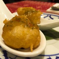 Tofu puff - complimentary appetiser at Vanilla Orchid in Warrandyte