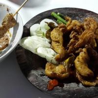 Bebek Penyet at Dharmahusada Tent Stalls in Surabaya