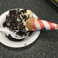 vanilla soy ice cream with chocolate sprinkles at Cool Scoops in North Wildwood