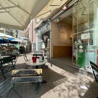 Outdoor seating ￼  at Arte in Tel Aviv