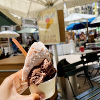 Peach/pear and v chocolate  at Arte in Tel Aviv