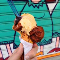 Salted Caramel and Chocolate with spices at Arte in Tel Aviv