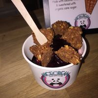 Icecream w/ coockie crumble and blueberry sauce at Nicecream - Elmegade in Copenhagen