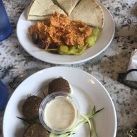 Hummus and falafel  at Artemis Lakefront Cafe in South Lake Tahoe