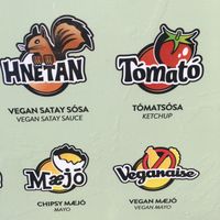 Sauces including two vegan options at Reykjavik Chips in Reykjavik