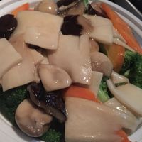 3 mushrooms and broccoli  at Ginger and Spice in Dayton