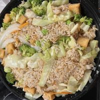 Veggie fried rice (no egg, added tofu)  at Ginger and Spice in Dayton