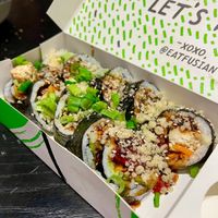 Roasted Tofu sushi roll - Yum!  #Veganuary at Fusian - Miamisburg-Centerville Rd in Dayton