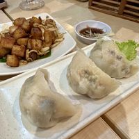 Steamed vege dumplings taste really homemade!💜  at Nature's Recipe Cafe in Petaling Jaya