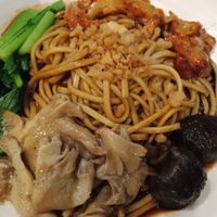 Noodles with mushrooms. at Nature's Recipe Cafe in Petaling Jaya