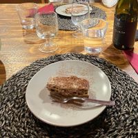 Vegan tiramisù at Torre Morgana in Umbertide