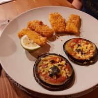 Parmigiana di melanzane con tofu fritto at Torre Morgana in Umbertide