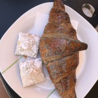 Vegan croissant and pastries  at Gelateria Italia in Rovinj