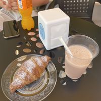 Vegan milkshake+croissant   at Gelateria Italia in Rovinj