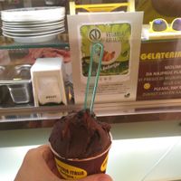 Chocolate ice cream, delicious! at Gelateria Italia in Rovinj