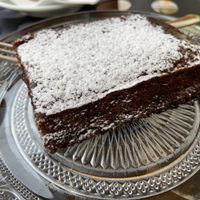 Chocolate cake at Gelateria Italia in Rovinj