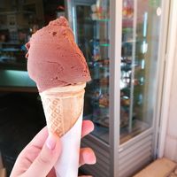 "zero" sugar free rice milk based haselnut ice cream at Gelateria Italia in Rovinj