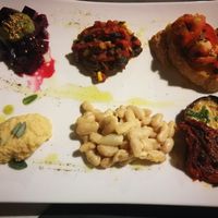 Vegan selection of starters at Taverna dello Spagna  in Spoleto