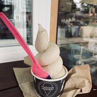 Vegan graham cracker soft serve  at Mason's Creamery in Cleveland