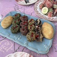 Selection of vegetable spreads  at Palaty in Kutaisi