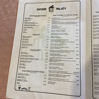 Menu  at Palaty in Kutaisi