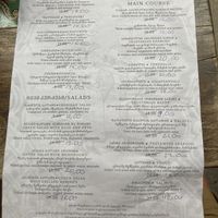Menu at Kafe Leila in Tbilisi
