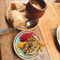 vegan lubio beans stew at Kafe Leila in Tbilisi