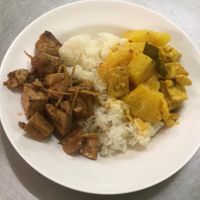 rice + sides  at Jiya Chai in Phuket