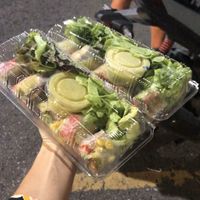 Free spring rolls and lettuce they gave us for eating there at Jiya Chai in Phuket