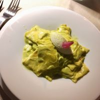 Vegan penne wirh safran and cashewcheese at Gintilla in Olbia