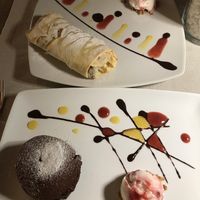 Strudel and choc lava cake - they didn’t last long! at Gintilla in Olbia