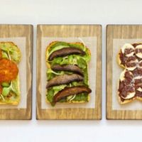 avocado smash toast, portobello mushroom, banana nut toast at The Cold Pressery in Mississauga