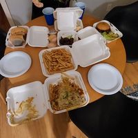 House sitting in non vegan house so take out is best at Black Water Bar in Portland