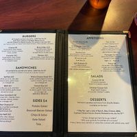 Menu  at Black Water Bar in Portland