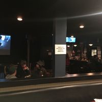 The bar and inside at Black Water Bar in Portland