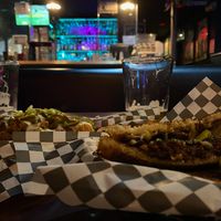 Patty melt & tot-chos! at Black Water Bar in Portland