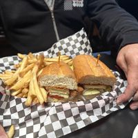 Chikn sandwich  at Black Water Bar in Portland
