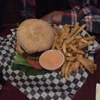 western burger at Black Water Bar in Portland