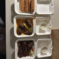 Mozzarella sticks, buffalo wings, bbq wings  at Black Water Bar in Portland