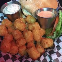 Bacon Bleu was soooooo good. And don’t get me started on the ranch!  at Black Water Bar in Portland