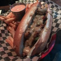 Philly Cheeze Steak sandwich at Black Water Bar in Portland