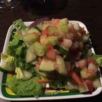 Veggie and fruit salad at Jamaican Grill in Guam