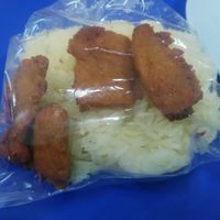 sticky rice and fake beef (mushroom) at June Vegetarian Restaurant - Maybe closed in Phuket