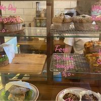 Cabinet food for your vegan muffin fix   at Cafe Mimosa in Takapuna
