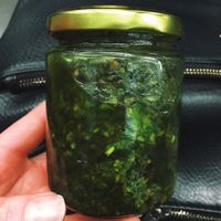 They sell their homemade vegan pesto in jars! at Happy Buddha - Pop-Up in Shanghai
