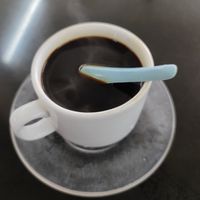 Great coffee. As black as my soul. at Blue Boy Vegetarian Food Centre in Kuala Lumpur
